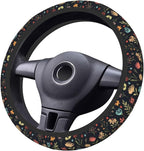 Watercolor Cute Floral Elastic Steering Wheel Cover Non-Slip Breathable Steering Wheel Protector Fit Auto, SUVs, Truck