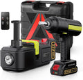 Cordless Electric Hydraulic Car Jack Kit 5 ton with Lithium Battery Includes Cordless Impact Wrench Rechargeable Touchscreen Jack All-in-One Portable Tool kit for Efficient Car Maintenance