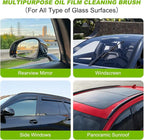 Oil-Free Car Glass Brushes, Upgrade 2.0 Clear Vision Glass Cleaner, Oil Film Cleaning Brush for Automotive Windows, Clearvision Cars Windshield Cleaner Tool, Universal Cleaning Wipe Board (2 SET)
