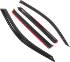 Outside Mount Window Vent Visors Rain Guards Compatible with Toyota RAV4 2001-2005 | Side Window Wind Deflectors Rain Shields | Smoke Tinted, 4 Pcs Set, DGWV-439