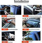 94739 Window Visors Rain Guards Tape-On Side Vent Deflectors Compatible with Toyota Highlander 2020-2025,Sun Shade 2020 2021 2022 2023 2024 2025 4-Pieces Set