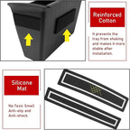 for Ram 1500 Door Side Organizer Tray 2019 2020 2021 2022 2023 2024 2025 2026, for Ram 1500 Door Pocket Insert 4 Pcs with White-Lines Mats (Does not fit 2500 3500)