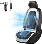 Upgraded Cooling Car Seat Cover Front Seat with Blowing&Suction, 12V-24V Ventilated Car Seat Cushion with 8 Turbo Fans, 3-Speed Adjustable Universal Fit Breathable Car Cushion for Summer Driving-Gray