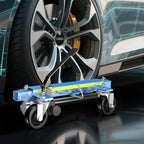 Car Dolly Set of 2,Capacity 1500LBS Hydraulic Car Wheel Dolly Jack with Foot Pedal and Steel Rollers,Wheel Dolly Jack with Unique Reflective Tape,for Tire Repairing,Vehicle Moving