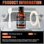 Copper Conductive Paint with Masking Tape and Scraper, High Conductivity, Used to Repair Various Types of Damage to Automotive Rear Window Defroster Grilles, 0.33 oz
