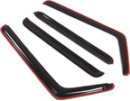WD2-244i Dark Smoke 4 Pcs Set Window Visor (in-Channel) Deflector Rain Guard Compatible with 2003-2009 Hummer H2