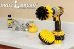 Attachment Set for Bathroom Cleaning – Power Scrubber Brush Kit for Tub, Tile, Shower, and Grout – All-Purpose Household Cleaning Brushes for Drill - Electric Grout Cleaner Kit