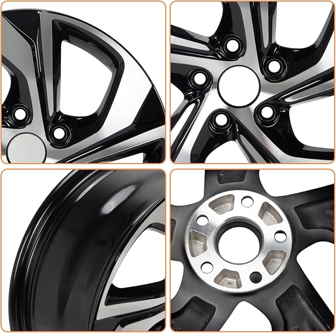 New 16x7" 16 Inch Premium Aluminum Alloy Wheel Rim Compatible with Honda Accord 2016 2017 OEM Design, Alloy Replacement Wheel, Super Duty Car Rims Replacement, OE Stock Specs ﻿