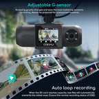 D30S 4K Dash Cam with GPS Wi-Fi, Front and Inside Dual 2.5K 1080P, Uber Car Camera with Infrared Night Vision, Supercapacitor, 4 IR LEDs, G-Sensor, Parking Mode, Loop Recording