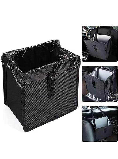 Car Trash Can for Car – Waterproof Hanging Car Garbage Bin – Bonus 20 Trash Bags Included