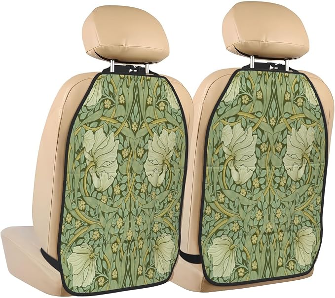 William Morris Pimpernel Car Seat Back Kick Protectors Kick Mats With Storage Pockets For Vehicles To Protect From Dirt Mud Scratches 2 Pack