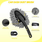 15PCS Car Detailing Kit Auto Cleaning Tools Wash Set with Storage Carry Bag Beginners Easy to Use for Interior Exterior Car Care Clean Windshield Dashboard Seat Air Vents Wheels Tires, Yellow