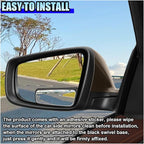 2PCS Rectangle Blind Spot Mirror for Car, Adjustable Wide Angle Mirror with Frame, Universal Side Rear View Mirror, Stick-on Design, HD Glass Convex Mirror for Cars, Trucks, SUVs (Framed)