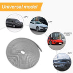 Car Door Edge Guards, 16Ft Rubber Seal Car Door Edge Trim, U Shape Door Edge Protector Guard, Aluminum Weather Proofing Automotive Door Edge Molding Protection for Most Car (Gray)