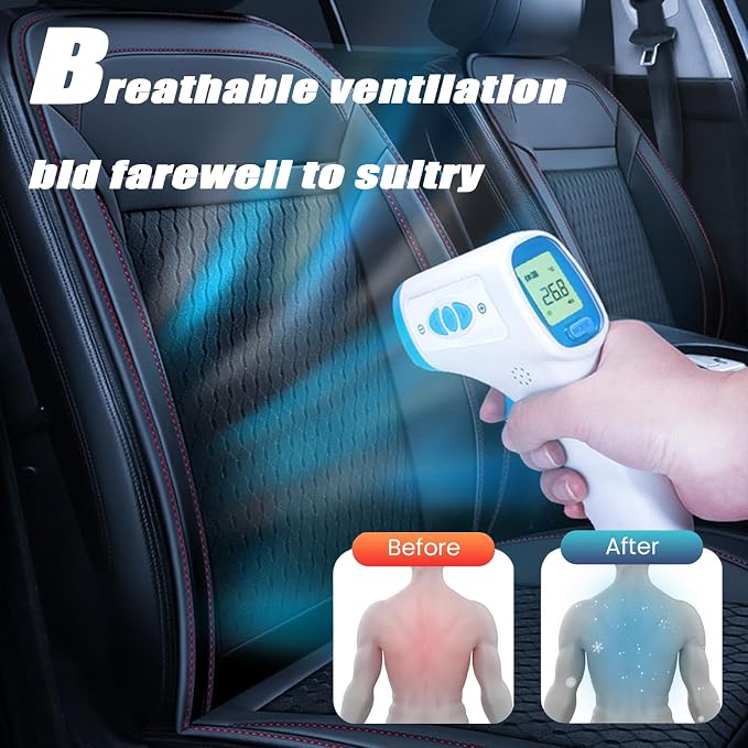 3 in 1 Cooling Car Seat Cover with Massage,Cooling Car Seat Cushion Front Seat Universal 12V Cooling Seat Cover for Car, SUVs (Warm,Cooling&Massage-6)