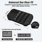 Visor Organizer, Car Visor Organizer | Sun Visor Organizer with Sunglasses Holder | Pockets | Card Slots | Tactical Visor Organizer | MOLLE Visor Organizer
