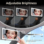 Sun Visor Vanity Mirror, LED Dimmable Car Mirror with 3 Light Modes, Easy to Install & Equip Strap Mounting, for Women's Makeup, Women's First Choice (solar car sun visor)