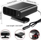 Summer Quick Cooling Car Cold Air Blower & Heater 150W, Dual Use Auto Windshield Defogger Defroster with Cigarette Lighter Plug for Small Compact Vehicles