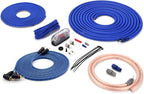 ORION Cobalt COKIT4 4-Gauge CCA Amp Wiring Kit, 100% American Wire Gauge (AWG) Standard, High Current Amplifier Install Kit with Fuse Holder, RCA Cable & Speaker Wire for Car Audio Systems