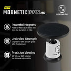 MobNetic Icon.MS MagSafe Compatible Phone Mount, Magnetic Phone Holder for Car w/ 90lb Pull Force, 90º Tilt & 360º Rotation, Aluminum Build, Compatibility for iPhone & Android (Alpine White)