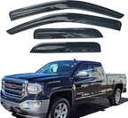 Window Visors rain Guards Vent Wind Deflectors for 14-18 Chevrolet Silverado & GMC Sierra 1500 2500HD 3500HD Double/Ext. Cab, 4pcs