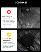 3W Floor Mats & Cargo Liner & Carpets Fit for 2021-2024 2025 Ford Bronco 4 Door, All Weather TPE Custom Fit Floor Liner and Trunk Mat Full Set Car Mats (Not for Bronco Sport & Rubberized Floor)
