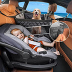 Dog Car Seat for Large Medium Dogs, Back Seat Extender for Pets, Waterproof Pet Carseat for Medium Sized Dog, Hammock for Pet, with Storage Pocket for Cars/SUV/Truck(L-28 * 22 * 20.5in)