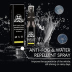 Anti-Fog & Water Repellent Spray: Anti-Fog & Water Repellent Spray for Windshields & Mirrors, Quick Interior & Exterior Car Glass Bundle for Windows, Windshields, Mirrors, Rain-Repellent (2pcs)