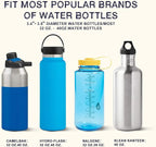 2 Pack Car Cup Holder Expander Organizer Adjustable Base, Compatible with Yeti 20/26/30 oz, Hydro Flasks 32/40oz, Nalgenes 30/32/38/48 oz, Other Bottles in 3.4"-3.8" (Black and Silver)