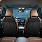 2PCS Back Seat Cover for Kids,Anti-Slip Design Kick Mats Back Seats Protector with 2 Storage Mesh Pockets for Cars,Easy-to-Clean Backs of Seats Protector for Kids Feet Car Seat