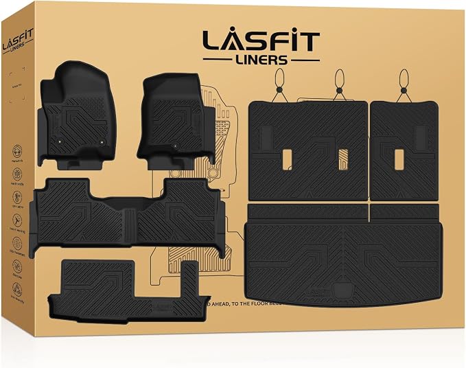 Floor Mats 2021-2026 & Only 8 Seats (Not for 7/9 Seats) for Chevrolet Chevy Tahoe/GMC Yukon (Only Yukon, Not Fit Yukon XL)/Cadillac Escalade (Only Escalade, Not Fit Escalade ESV)