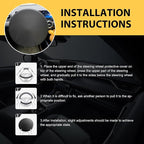 Car Steering Wheel Cover Sun Shade, 15.7" All-round Sun-proof and Anti-aging Protector for All Seasons, Thickened Waterproof Sunshade Cover, Universal for Most Car Truck SUV (Black)