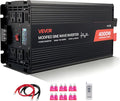 4000W Power Inverter, 12V DC to 120V AC Modified Sine Wave Inverter, Solar Car Charger Converter with LCD Display, Remote Control, 2 USB Ports, 4 AC Outlets, Type-C Port, for RV, Truck Outdoor