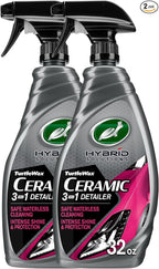 Hybrid Solutions Ceramic 3-in-1 Car Detailer, Waterless Car Wash, Long-lasting HydrophobicWax Protection and High Gloss Shine, Safe For All Exterior Surfaces, 32 oz (Pack of 2)