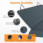 Dog Car Cover for Back Seat Cover Protector Waterproof Dog Seat Covers for Cars, Car Seat Protector for Dogs with 1 Dog Seat Belt, Nonslip Back Seat Cover for Kids, Trucks & SUV, Grey