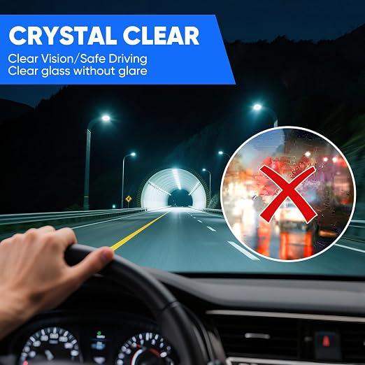 2025 New Glass Polishing Liquid with Sponge - Windshield Anti Fog Hydrophobic Coating Spray, Scratch Remover for Car Windows, Mirrors, Oil Film & Glass Surfaces (3)
