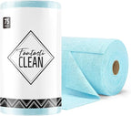 Microfiber Cleaning Cloth Roll- 75 Sheets, 12" x 12" (Blue) | Super Absorbent, Lint-free, Tear-away Microfiber Towel Roll, for All-Purpose Cleaning, Reusable Alternative to Paper Towels
