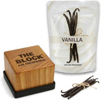 The Block - Wooden Car Air Freshener & Odor Eliminator - Long Lasting 30+ Day Scent - Car & Home Use - Fresh Gift Idea - Made in USA - VANILLA