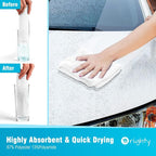 Orighty Microfiber Cleaning Cloth, 12 Pack Microfiber Towels for Cars, Highly Absorbent Car Cleaning Supplies, Lint Free Cloths Clean Rags for Car Care, House, Kitchen, 12x11 inch, White