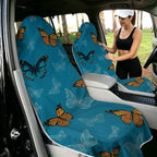 2 Pack Car Towels Seat Cover with Storage Bag, Multifunctional Microfiber Towel for Gym Outdoor Sport Running,Picnic, Beach, Pet Dog Travel,Fits Car SUV Truck (Blue Butterflies)