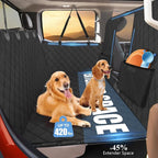 Back Seat Extender for Dogs Truck-Large Space, Hard Bottom High Barrier Truck Dog Seat Cover 420lb, Waterproof Pet Dog Hammock for Crew Cab Trucks F150, RAM1500, Sierra, Tundra, Silverado