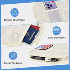 Car Sun Visor Organizer, Tactical Car Accessories with Zipper Storage Pouch, Glasses Clip Card Sleeve Pocket, Multi-Pocket Visor Organizer Fits Most Cars, SUVs, Trucks