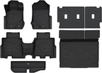 Floor Mats & Cargo Liner Set for Ford Bronco 4-Door 2021-2026, Full Covrage Floor Liners + Cargo Mat + Backrest Mats + Underfloor Storage Mat, Heavy Duty All Weather TPE Interior Protection