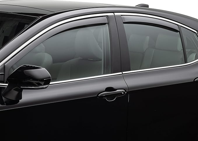 Custom Fit Side Window Deflectors for Toyota Camry (84882IM), Dark Tint