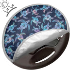 Hibiscus Turtle Steering Wheel Cover Sun Shade Easy to Install Auto Interior Protector Car Steering Wheel Sun Shade Cover for UV Protection Universal Accessories
