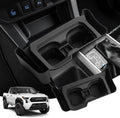 Center Console Cup Holder Insert for 2016-2023 Toyota Tacoma Interior Accessories, TPE Silicone Material 2-in-1 Center Console Drink Cup Holder Insert