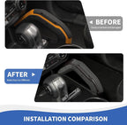 Center Console Dash Grab Handle Cover Trim Compatible with 2021-2024 Ford Bronco Interior Accessories, Carbon Fiber (Not for Bronco Sport)