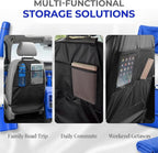 2 PCS Kick Mat Back Seat Protector, Anti-Mud Auto Seat Back Protective Cover with 2 Storage Pockets, Waterproof Backseat Kick Mats for Cars Trucks SUVs, Car Accessories
