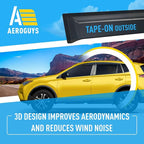 Extra Durable Window Deflectors Tape-On Window Visors Rain Guards Fit for Toyota RAV4 2013-2018, Sun Visors, Wind Vent for Shades, Exterior Car Accessories - 4pcs. AG0122