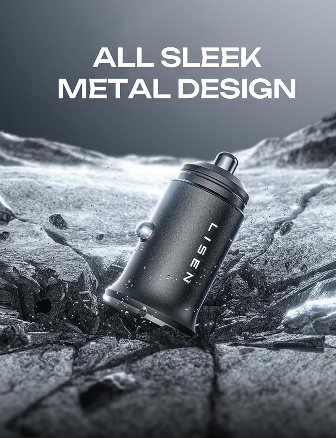 90W USB C Car Charger USB C Fast Charge, 45W PD&QC 3.0 Fast Car Charger for iPhone 17 Pro Max 16 15 Pro, Cigarette Lighter USB Charger Adapter for Samsung S26 S25, Android [Metal&Mini] Sockets